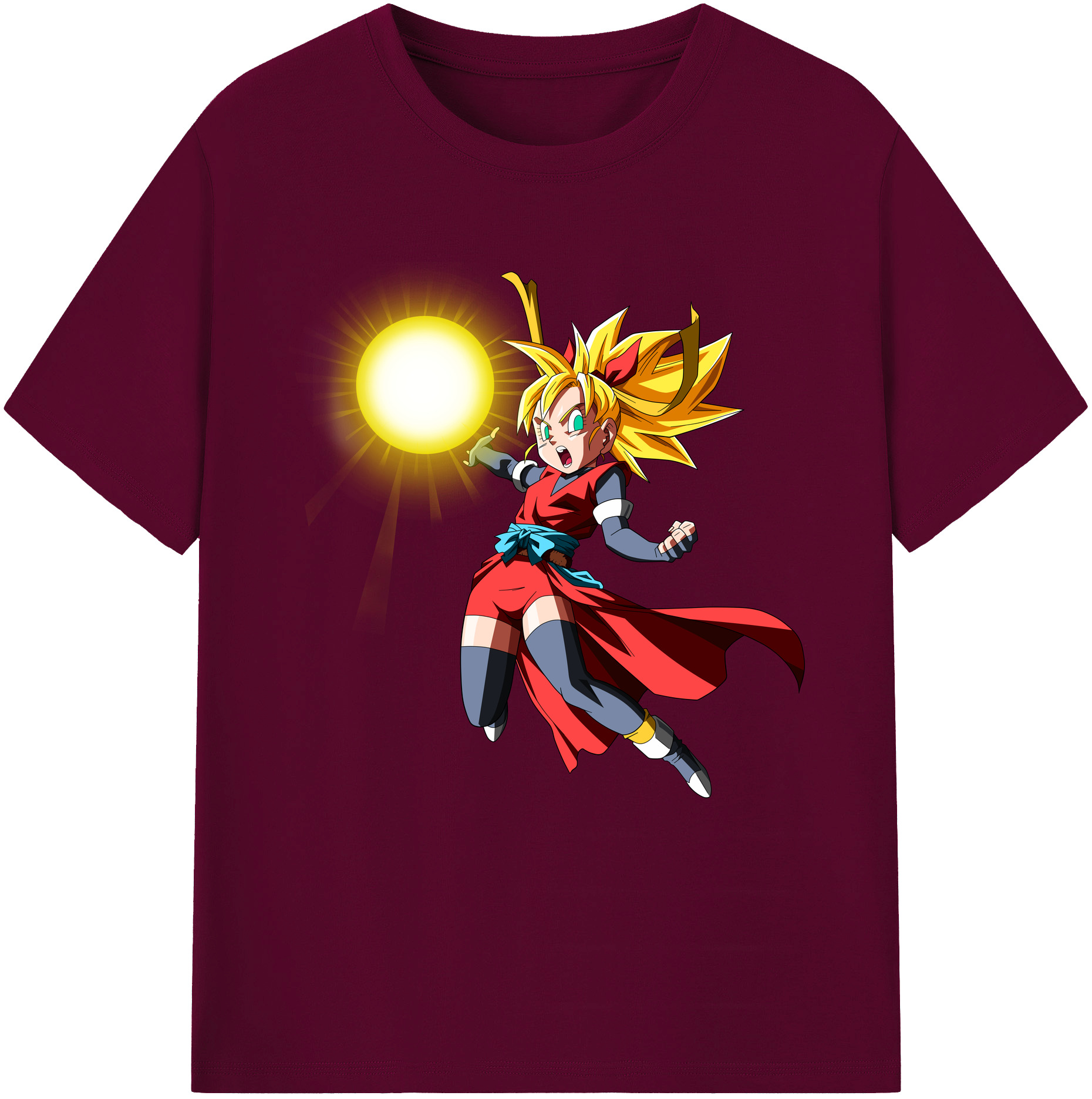 （画像用） ドラゴンボール カリフラ DRAGON BALL Caulifla レディースカジュアルプリントTシャツ（綿100％）